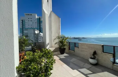 Cobertura duplex com  vista panorâmica da orla contendo 5 suítes  e 3 vagas