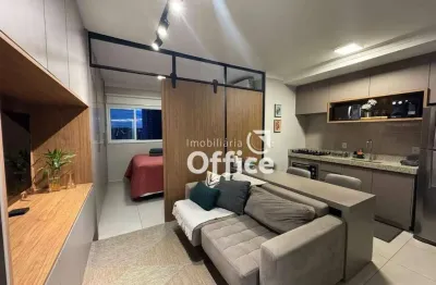 Apartamento 1 quarto e estúdio à venda, 36 m² por r$ 315.000 semi mobiliado- maracananzinho - anápolis/go