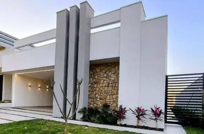 Belíssima casa alto padrão c/ 3 suítes plenas, 1 c/ closet, à venda, ár. const. 190 m², lt de 360m², por r$ 1.300.000,00 no cond. terras alphville