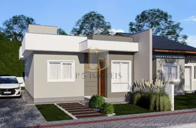 Bela casa de 2 dormitorios no bairro estrada das areias na cidade de indaial/sc