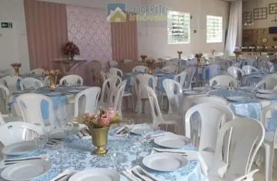 Salão comercial com 410 metros em terreno de  936,54m²  para buffet,  festas e eventos  próximo a faculdade em ibaiti -pr