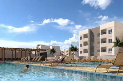 Lindo apartamento com área de lazer, varanda e 2 wc no melhor do novo geisel