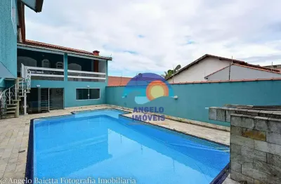 Sobrado com piscina, 4 dormitórios para temporada, 150 m² por r$ 800/dia - estancia sao jose - peruíbe/sp