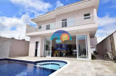 Sobrado lado praia com 4 dormitórios à venda, 250 m² por r$ 1.500.000 - cidade nova peruibe - peruíbe/sp