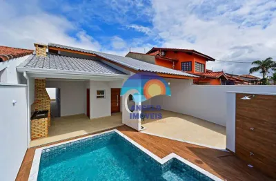 Casa nova a 700 metros da praia com 3 dormitórios à venda, 141 m² por r$ 780.000 - parque balneário oásis - peruíbe/sp