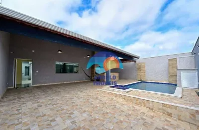 Casa com 3 dormitórios à venda, 190 m² por r$ 595.000,00 - flora rica ii - peruíbe/sp