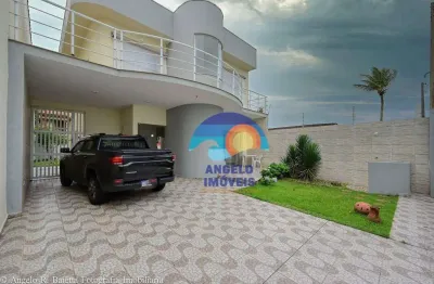 Sobrado, frente mar, com 3 dormitórios à venda, 148 m² por r$ 795.000 - belmira novais - peruíbe/sp