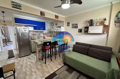 Apartamento com 1 quarto à venda, 43 m² por r$ 370.000 - centro - peruíbe/sp