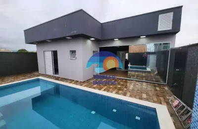 Casa com 3 dormitórios à venda, 146 m² por r$ 790.000,00 - flora rica ii - peruíbe/sp