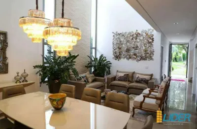 Casa em condomínio à venda, 4 quartos, 4 suítes, 3 vagas, jardim karaíba - uberlândia/mg