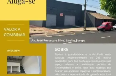 Barracão para aluguel, 1 quarto, 3 vagas, jardim europa - uberlândia/mg