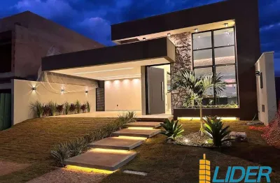 Casa em condomínio à venda, 3 quartos, 2 suítes, 4 vagas, loteamento portal do vale ii - uberlândia/mg