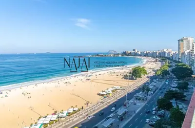 Vendo cobertura com vista frontal mar. 425m²- 04 suites - copacabana-rj.