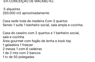 Chácara / sítio à venda na Rua Alice Barbosa, Zona Rural, Conceição de Macabu