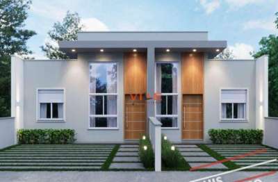 Casa com 2 dormitórios à venda, 55 m² por r$ 319.000,00 - terranova - gravataí/rs