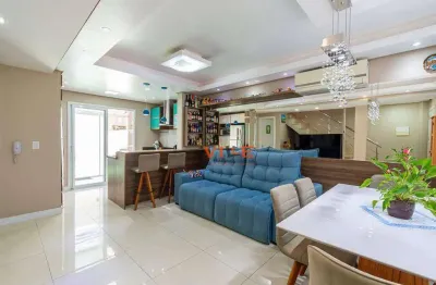 Lindo sobrado semi-mobiliado com 3 dormitórios no condomínio villa di ravenna cachoeirinha-rs