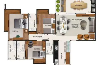 Apartamento com 3 quartos à venda na Rua Doutor Romualdo, São Mateus, Juiz de Fora