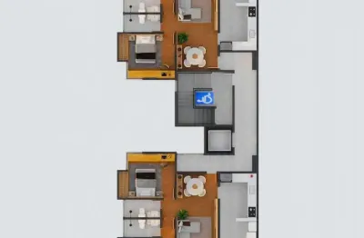 Apartamento com 2 quartos à venda na Rua Américo Lobo, Manoel Honório, Juiz de Fora