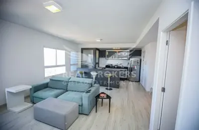 Apartamento mobiliado de 62m² para locação em alphaville com vista livre