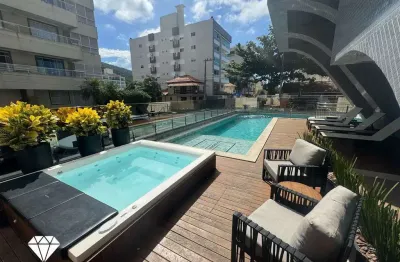 Apartamento alto padrão mobiliado a 200m da praia de bombas - vista lateral mar