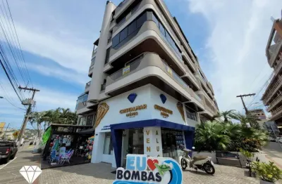 Frente para Avenida, Bombas, Vista linda para o Mar, 2 dorm e 2 garagens