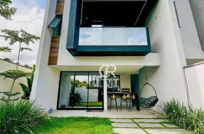 Casa duplex em rua privativa com 4 suítes à venda, 144 m² de área construída - timbu - eusébio/ce