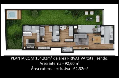 Garden com 3 quartos sendo 1 suíte e 2 demi com ampla área externa