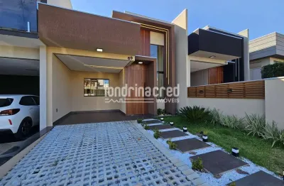 Belíssima casa terrea no condominio morada das flores na cidade de cambé, contendo 03 dormitórios s