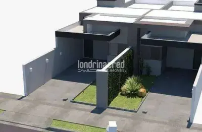 Casa geminada região sul 3 quartos, 2 suites, 1 vaga, 125m², ouro branco/ franciscato, londrina - p