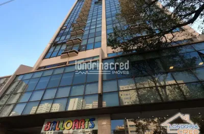 Sala comercial com 59,75m² no conjunto nacional – centro de londrina, com banheiro, copa e portaria