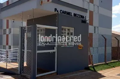 Apartamento no condomínio carmel benzzina, 02 quartos, sala, cozinha, 01 vaga de garagem e  44m² de