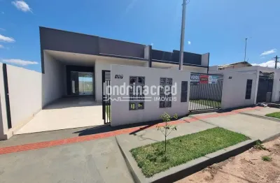 Casa espetacular  cambé: 2 quartos (1 suíte), 1 banheiro, vaga coberta, piso porcelanato e amplo es
