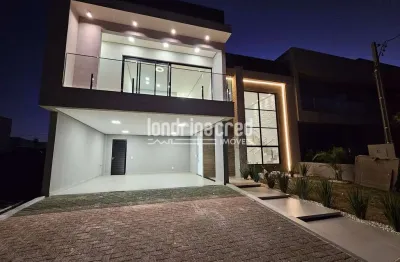 Sobrado com piscina e com acabamento refinado no condominio morada das flores rosas em cambé-pr