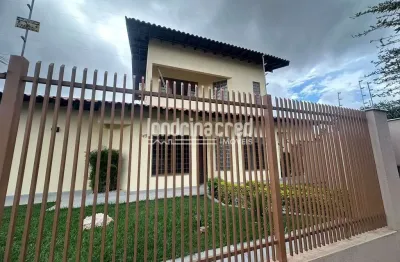 Magnífico sobrado com 3 dormitórios, suíte, piscina, churrasqueira e 4 vagas de garagem em terreno