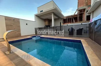 Linda casa à venda em condomínio em londrina: 3 quartos, suíte, escritório, piscina, gourmet, energ