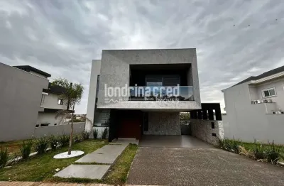 Sobrado de alto padrão com 3 suítes, piscina privativa e área gourmet em condomínio completo com la