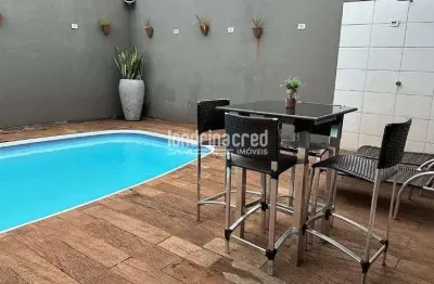 Área de lazer completa no conj. milton gaveti, zona norte: piscina com hidromassagem, edícula com 2