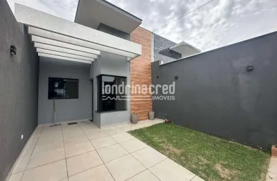 Linda casa com 3 quartos, suíte, 75 m² de construção, 2 vagas de garagem e cozinha planejada na reg