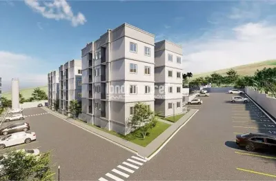 Apartamento de 2 dormitórios no residencial terra de santa cruz i: 46m², cozinha americana, área de