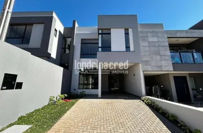 Sobrado 3 quartos no cond. morada das flores, cambé – pé direito duplo, gourmet integrado, energia
