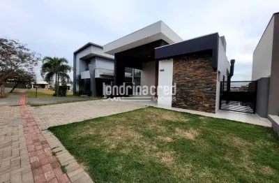 Casa nova no condomínio tangará – parque tauá, londrina: 3 suítes, área gourmet, quintal amplo, alt
