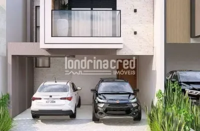 Sobrado em construção no condomínio morada das flores – cambé/pr, 3 dormitórios (1 suíte), 3 banhei