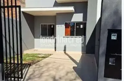 Casa geminada na zona oeste de londrina, 3 dormitórios, sala, cozinha, banheiro, terreno de 130m² e