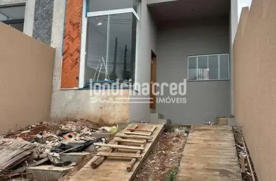 Casa geminada na zona norte de londrina com 2 dormitórios, sala, cozinha, banheiro, garagem e 100m²