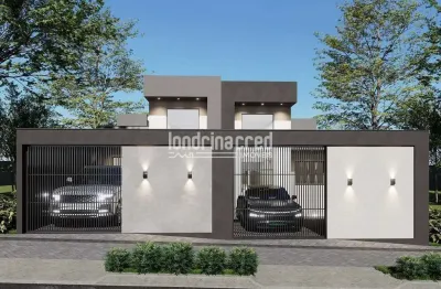 Casa geminada na zona norte de londrina com 3 dormitórios (1 suíte), banheiro social, 2 vagas de ga