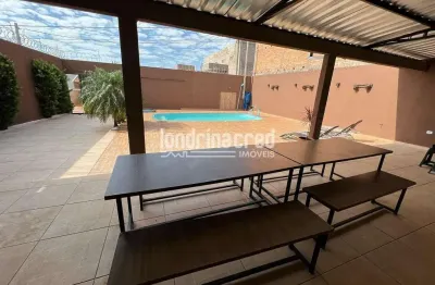 Área de lazer à venda em cambé com 250m², piscina, churrasqueira e excelente localização, perfeita