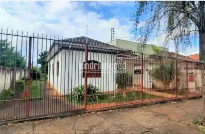 Casa no centro de londrina com amplo terreno de 562m², galpão nos fundos, quintal coberto e árvores