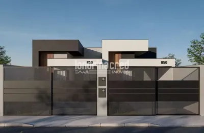 Casa no pequena londres com 3 dormitórios, suíte, sala com gesso e led, cozinha com ilha, jardim de