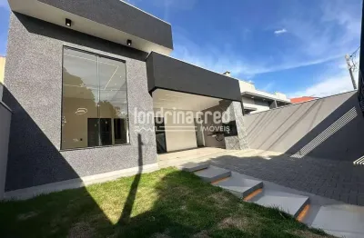 Excelente casa na zona sul de londrina com 3 dormitórios, suíte, porcelanato, área gourmet com chur