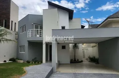 Linda casa assobradada no condomínio vale do arvoredo em londrina com suíte, 3 salas, área de lazer